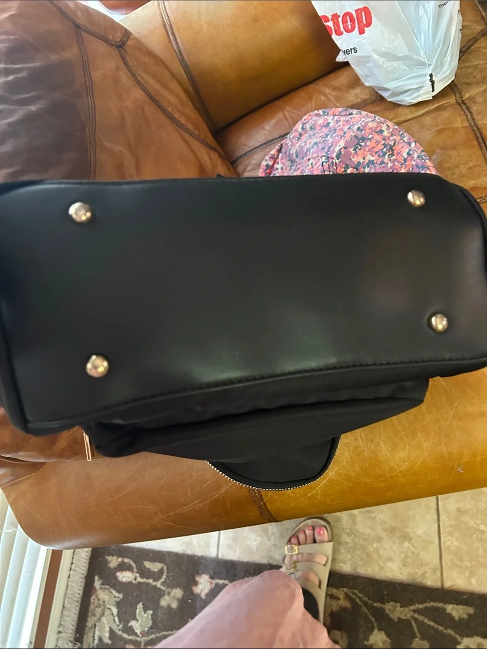 Joan & David Black Convertible Backpack Tote